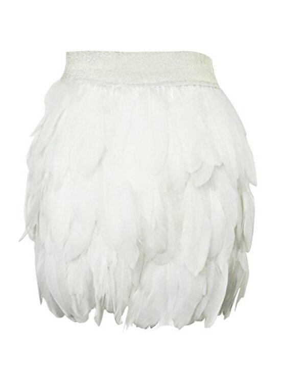 Dresses & Skirts - Goose Feather A-Line Mini Skirt Elastic Waist Party Cosplay